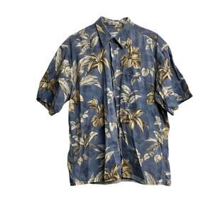 Men's Pierre Cardin Short Sleeved Hawaiian Button Down Shirt XL